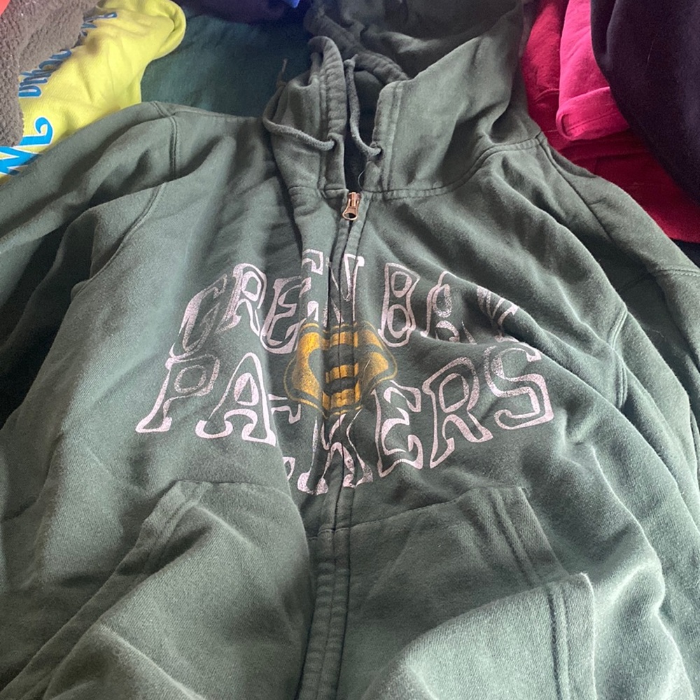 Green Bay packer zip up hoodie